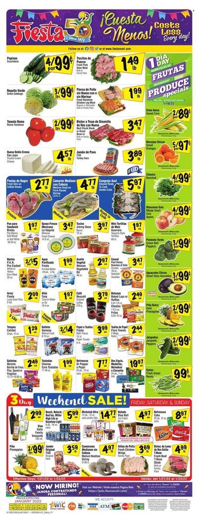Fiesta Mart (TX) Weekly Ad Flyer January 19 to January 26