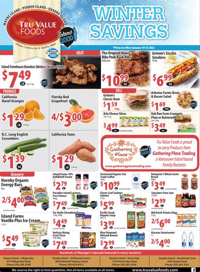 Tru Value Foods Flyer January 19 to 25
