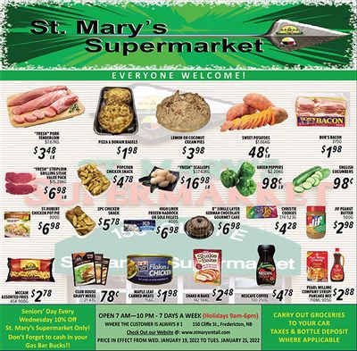 St. Mary's Supermarket Flyer January 19 to 25