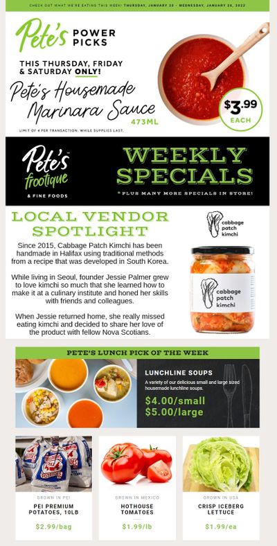 Pete's Fine Foods Flyer January 20 to 26