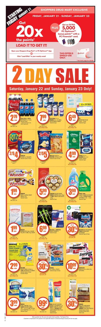 Shoppers Drug Mart (West) Flyer January 22 to 27