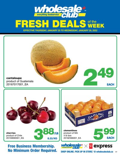Wholesale Club (ON) Fresh Deals of the Week Flyer January 20 to 26