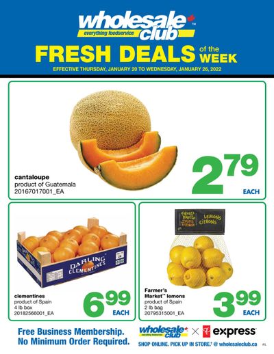 Wholesale Club (Atlantic) Fresh Deals of the Week Flyer January 20 to 26