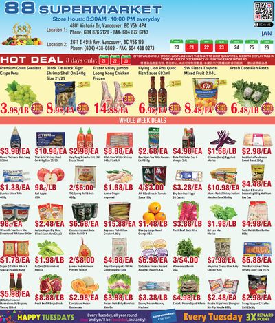 88 Supermarket Flyer January 20 to 26