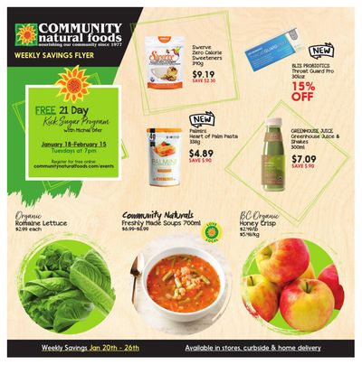 Community Natural Foods Flyer January 20 to 26