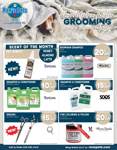 Ren's Pets Depot Grooming Sale Flyer January 17 to 30