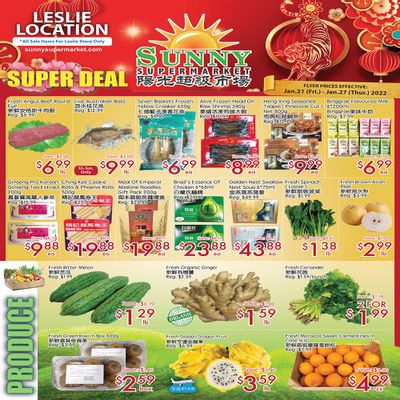 Sunny Supermarket (Leslie) Flyer January 21 to 27