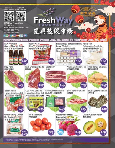FreshWay Foodmart Flyer January 21 to 27