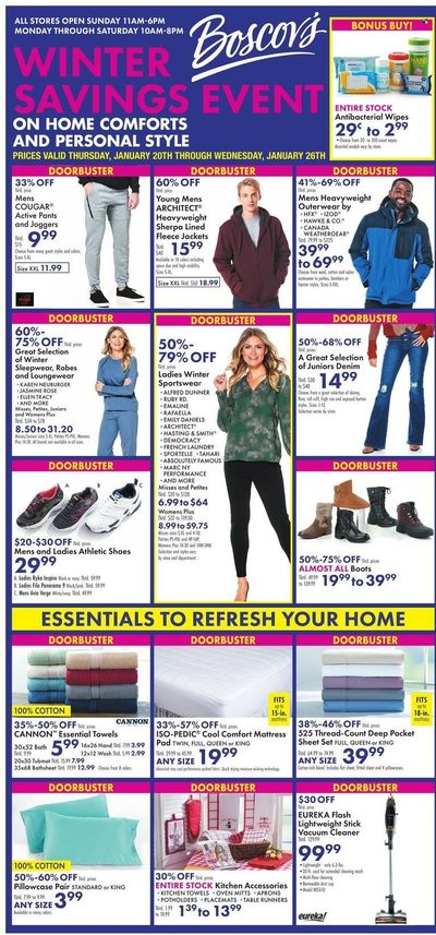 Boscov's (CT, DE, MD, NJ, NY, PA) Weekly Ad Flyer January 20 to January 27