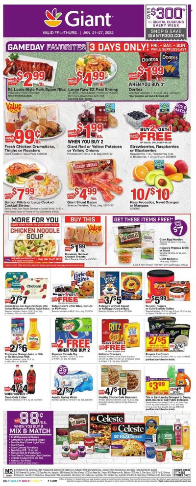 Giant Food (DE, MD, VA) Weekly Ad Flyer January 20 to January 27