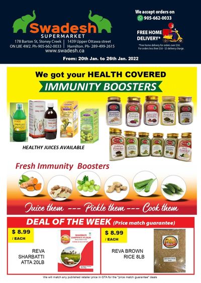Swadesh Supermarket Flyer January 20 to 26