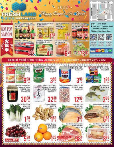 FreshLand Supermarket Flyer January 21 to 27