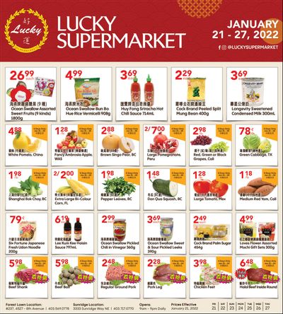 Lucky Supermarket (Calgary) Flyer January 21 to 27