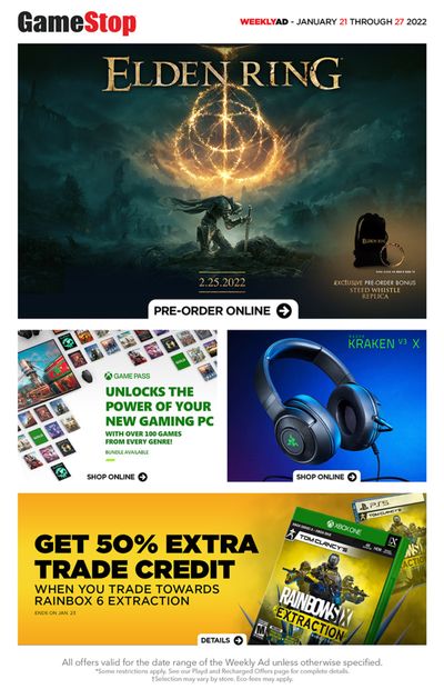 GameStop Flyer January 21 to 27