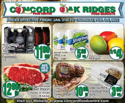 Concord Food Centre & Oak Ridges Food Market Flyer January 21 to February 3