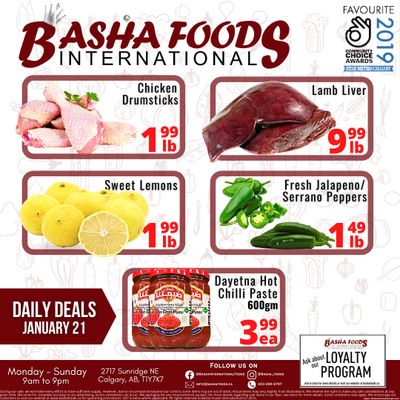 Basha Foods International Flyer January 21 to February 3