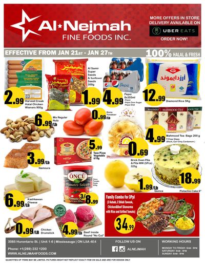 Alnejmah Fine Foods Inc. Flyer January 21 to 27