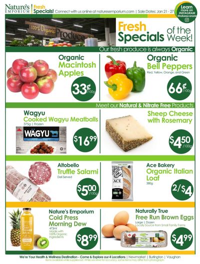 Nature's Emporium Weekly Flyer January 21 to 27