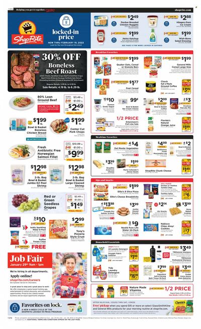 ShopRite (CT, DE, MD, NJ, NY, PA) Weekly Ad Flyer January 22 to January 29