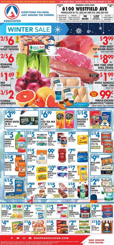 Associated Supermarkets (NY) Weekly Ad Flyer January 22 to January 29