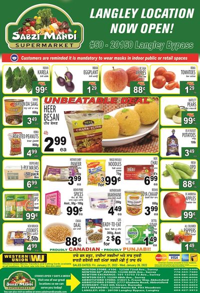 Sabzi Mandi Supermarket Flyer January 21 to 26