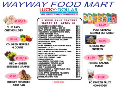 WayWay Food Mart Flyer March 20 to 26