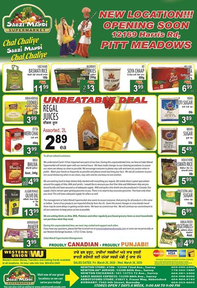 Sabzi Mandi Supermarket Flyer March 20 to 25