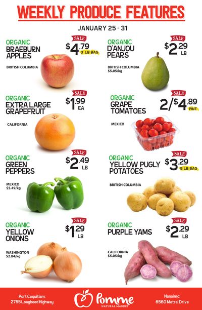 Pomme Natural Market Flyer January 25 to 31