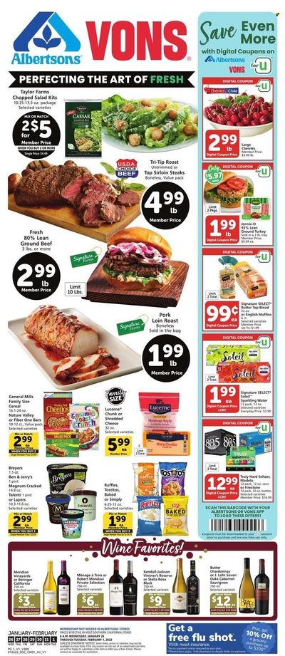 Albertsons (CA, ID, LA, MT, OR, TX, WA) Weekly Ad Flyer January 26 to February 2