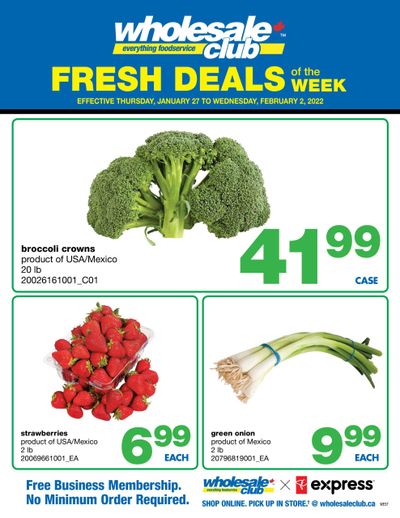Wholesale Club (West) Fresh Deals of the Week Flyer January 27 to February 2