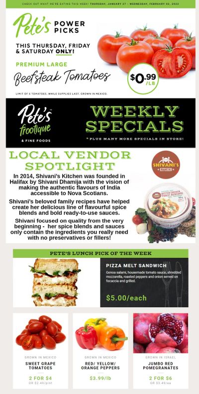 Pete's Fine Foods Flyer January 27 to February 2