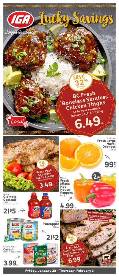 IGA Stores of BC Flyer January 28 to February 3