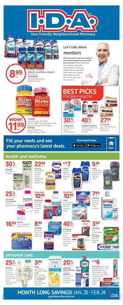 I.D.A. Pharmacy Monthly Flyer January 28 to February 24