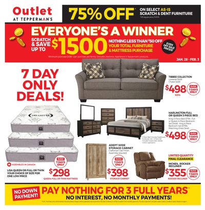 Outlet at Tepperman's Flyer January 28 to February 3