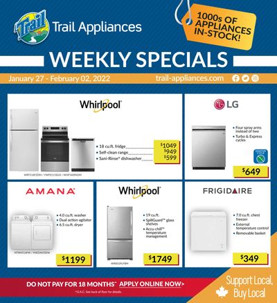 Trail Appliances (AB & SK) Flyer January 27 to February 2