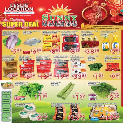 Sunny Supermarket (Leslie) Flyer January 28 to February 3