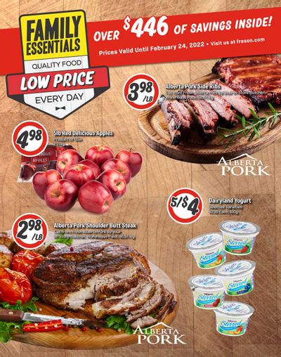 Freson Bros. Family Essentials Flyer January 28 to February 24
