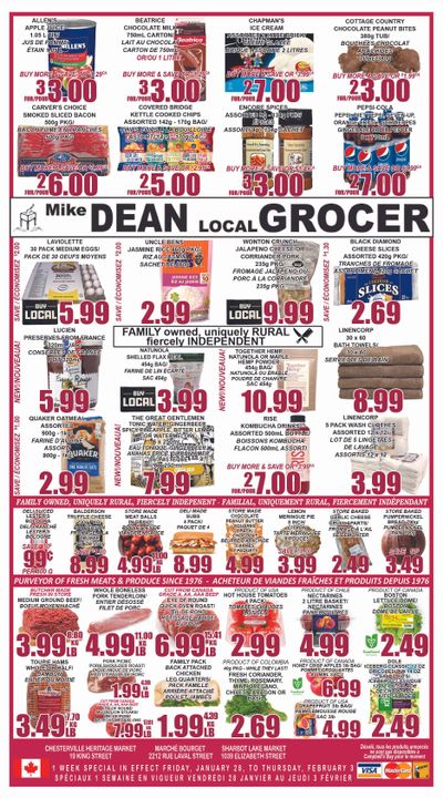 Mike Dean Local Grocer Flyer January 28 to February 3