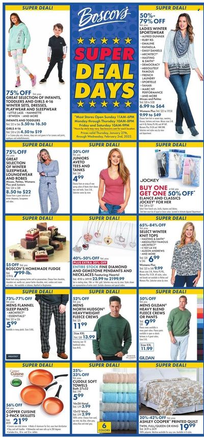 Boscov's (CT, DE, MD, NJ, NY, PA) Weekly Ad Flyer January 27 to February 3