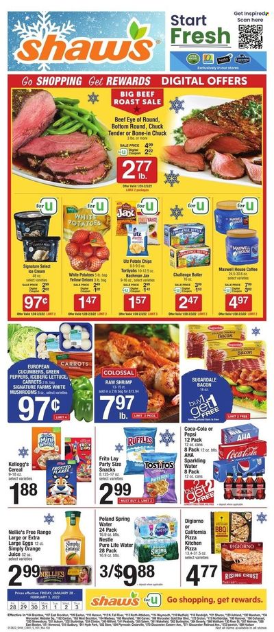 Shaw’s (MA, ME, NH, RI, VT) Weekly Ad Flyer January 27 to February 3