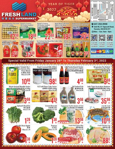 FreshLand Supermarket Flyer January 28 to February 3