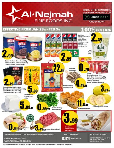 Alnejmah Fine Foods Inc. Flyer January 28 to February 3
