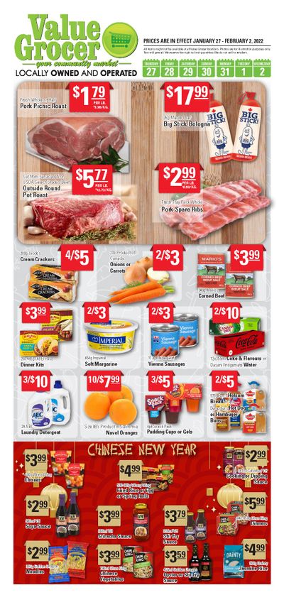 Value Grocer Flyer January 27 to February 2
