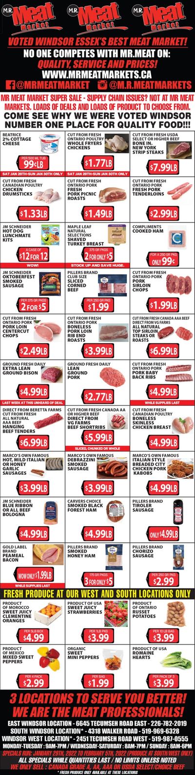 M.R. Meat Market Flyer January 29 to February 5