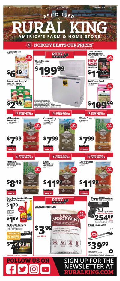 Rural King Weekly Ad Flyer January 29 to February 5