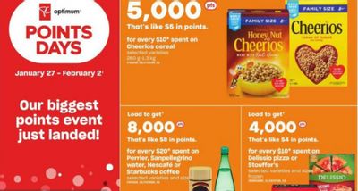 Loblaws Ontario Points Days Offers Until February 2nd