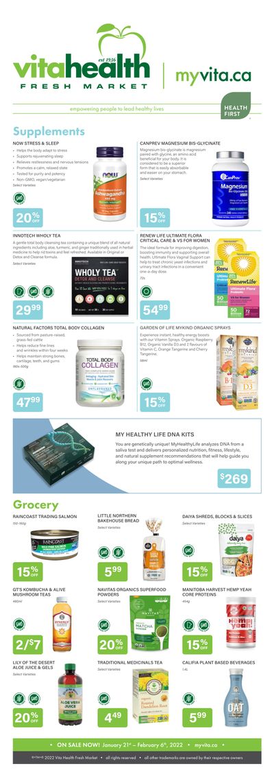 Vita Health Fresh Market Flyer January 21 to February 6