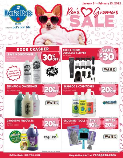 Ren's Pets Depot Groomer's Sale Flyer January 31 to February 13