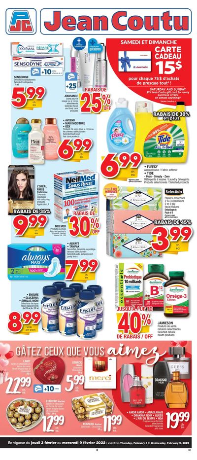 Jean Coutu (QC) Flyer February 3 to 9
