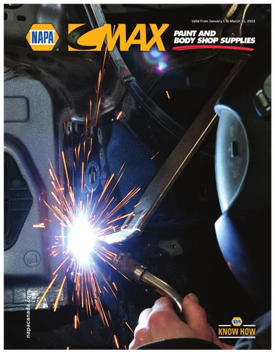 NAPA Auto Parts CMAX Paint and Body Shop Supplies Flyer January 1 to March 31